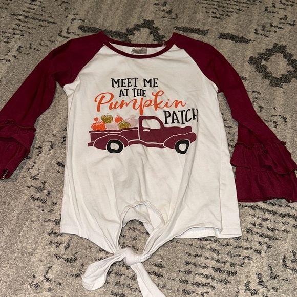 Girl Boutique Pumpkin Patch Shirt size M but fits a 5/6 IMO - Picture 1 of 2